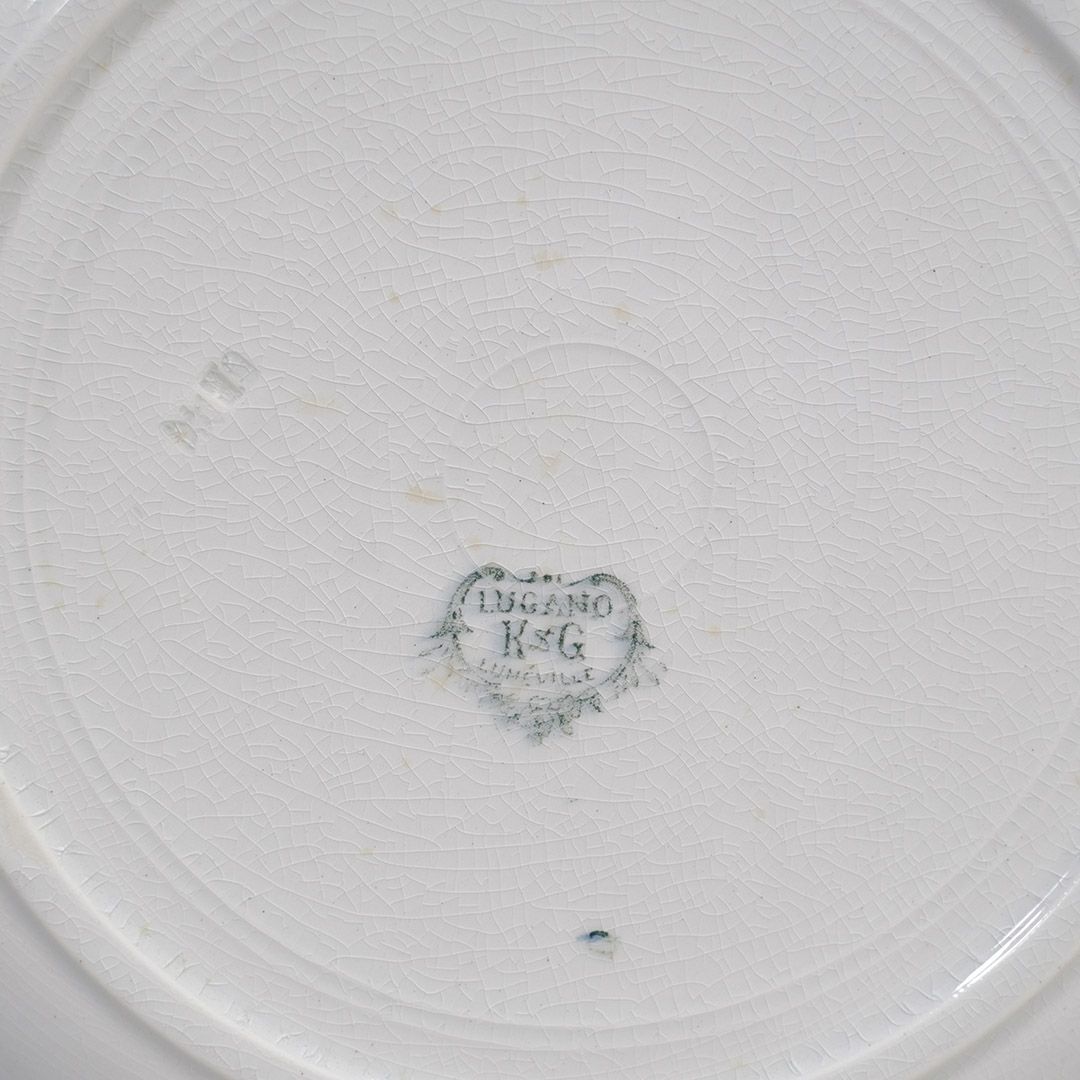 アンティーク大皿 LUGANO Luneville K&G リュネヴィルフランス アンティーク7