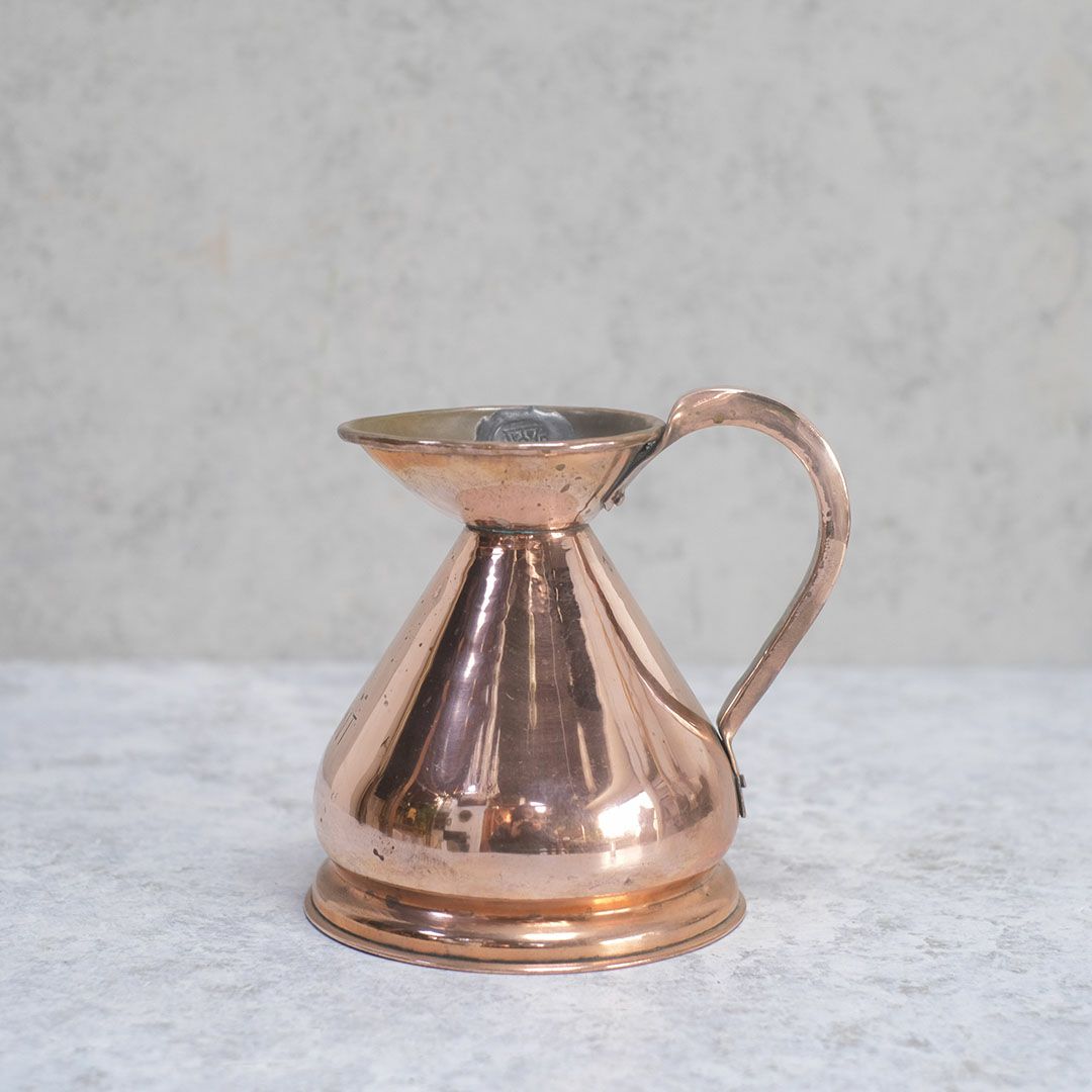 アンティーク コッパーメジャーリングジャグ イギリス 研磨済み銅製水差し1