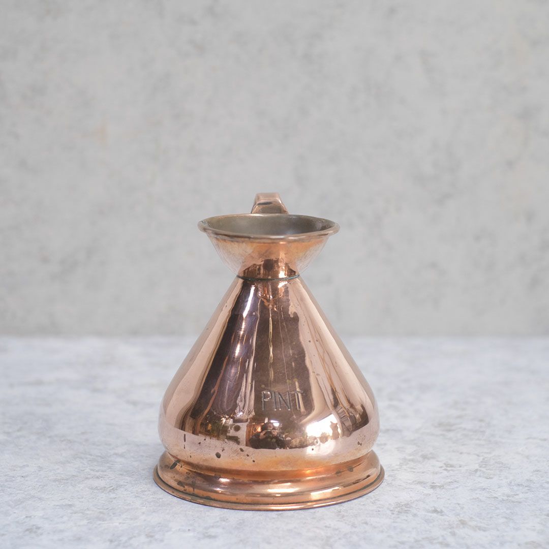 アンティーク コッパーメジャーリングジャグ イギリス 研磨済み銅製水差し3