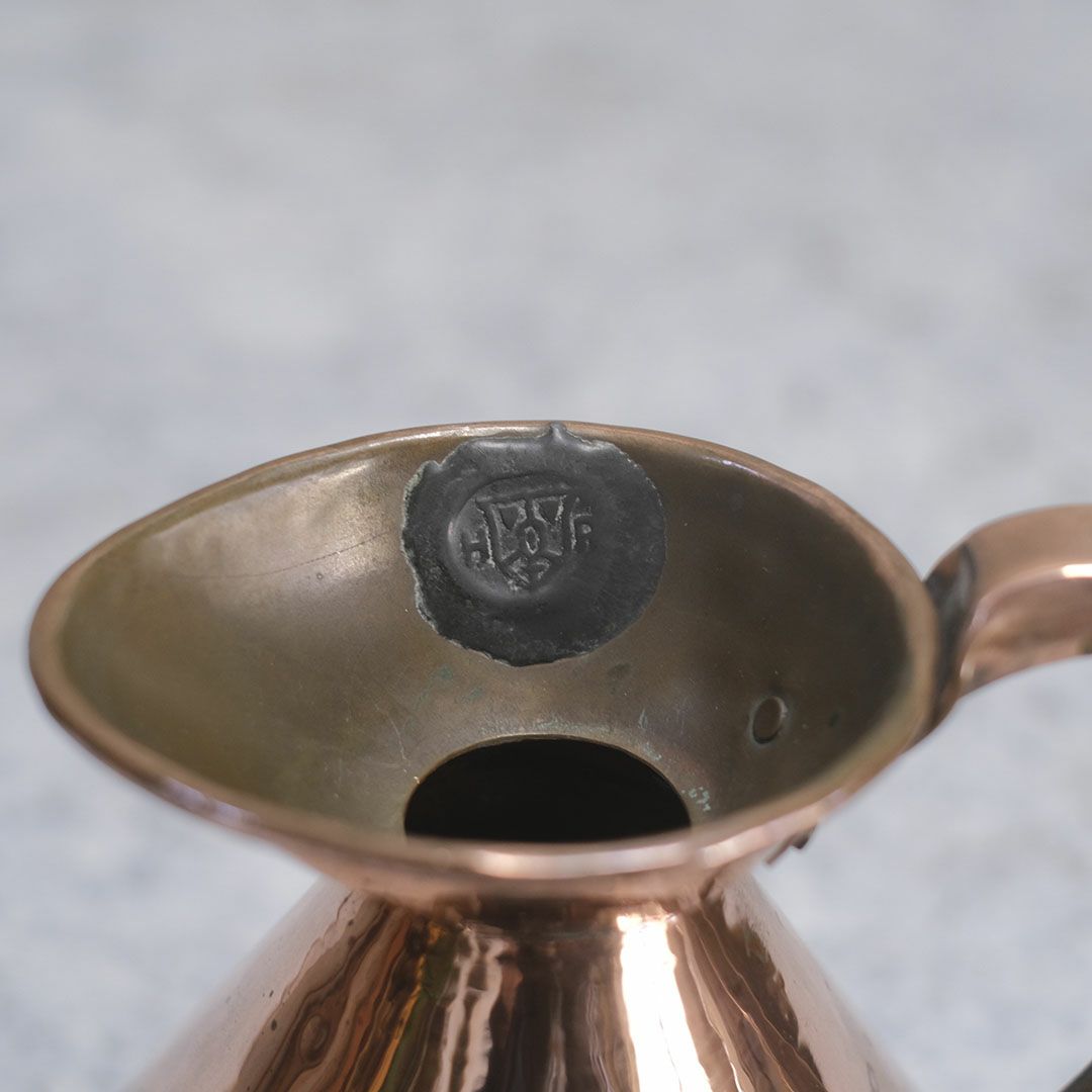 アンティーク コッパーメジャーリングジャグ イギリス 研磨済み銅製水差し5