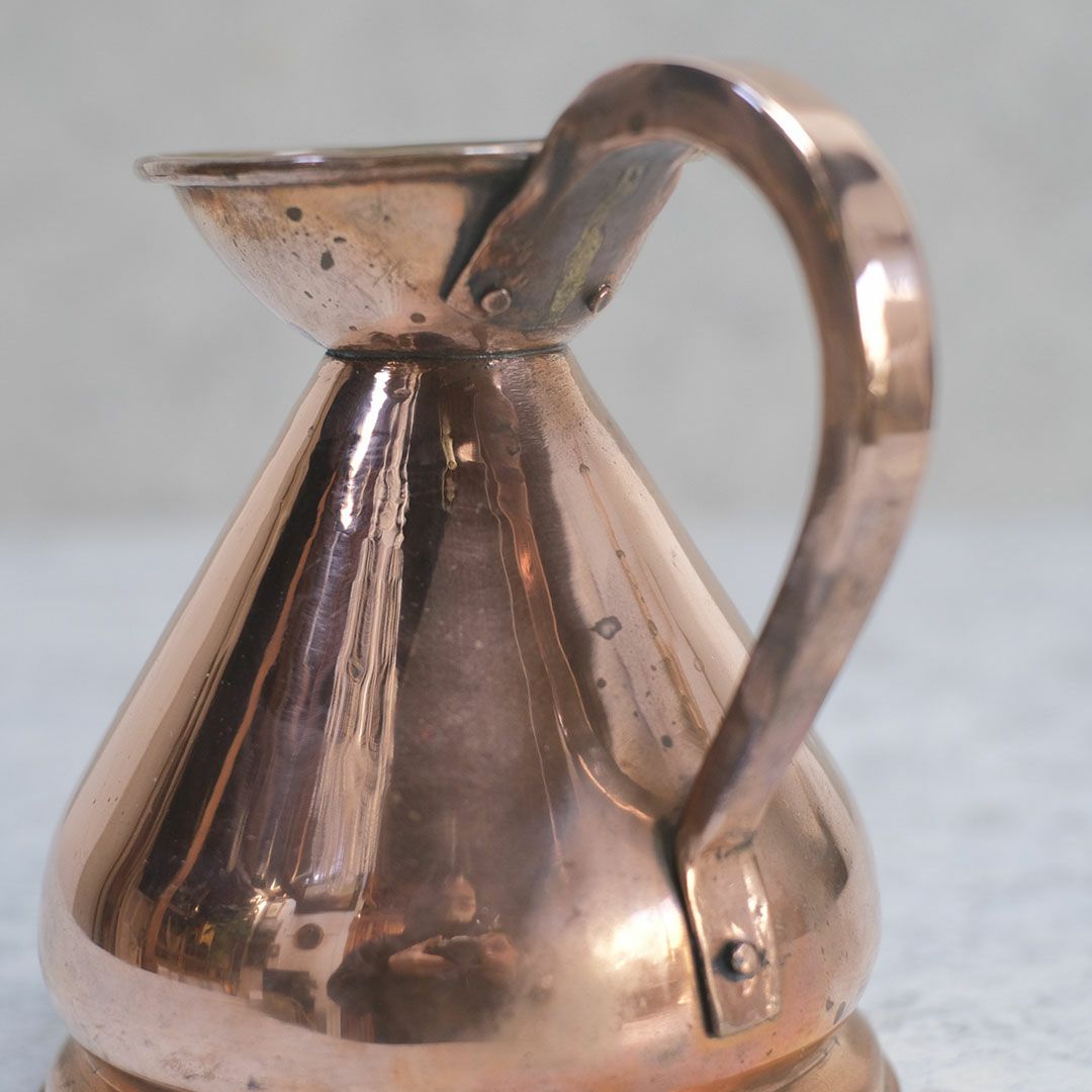 アンティーク コッパーメジャーリングジャグ イギリス 研磨済み銅製水差し6
