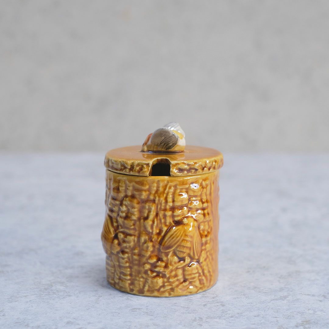 ヴィンテージ ハニーポット陶器の蜂蜜入れ キャニスター3