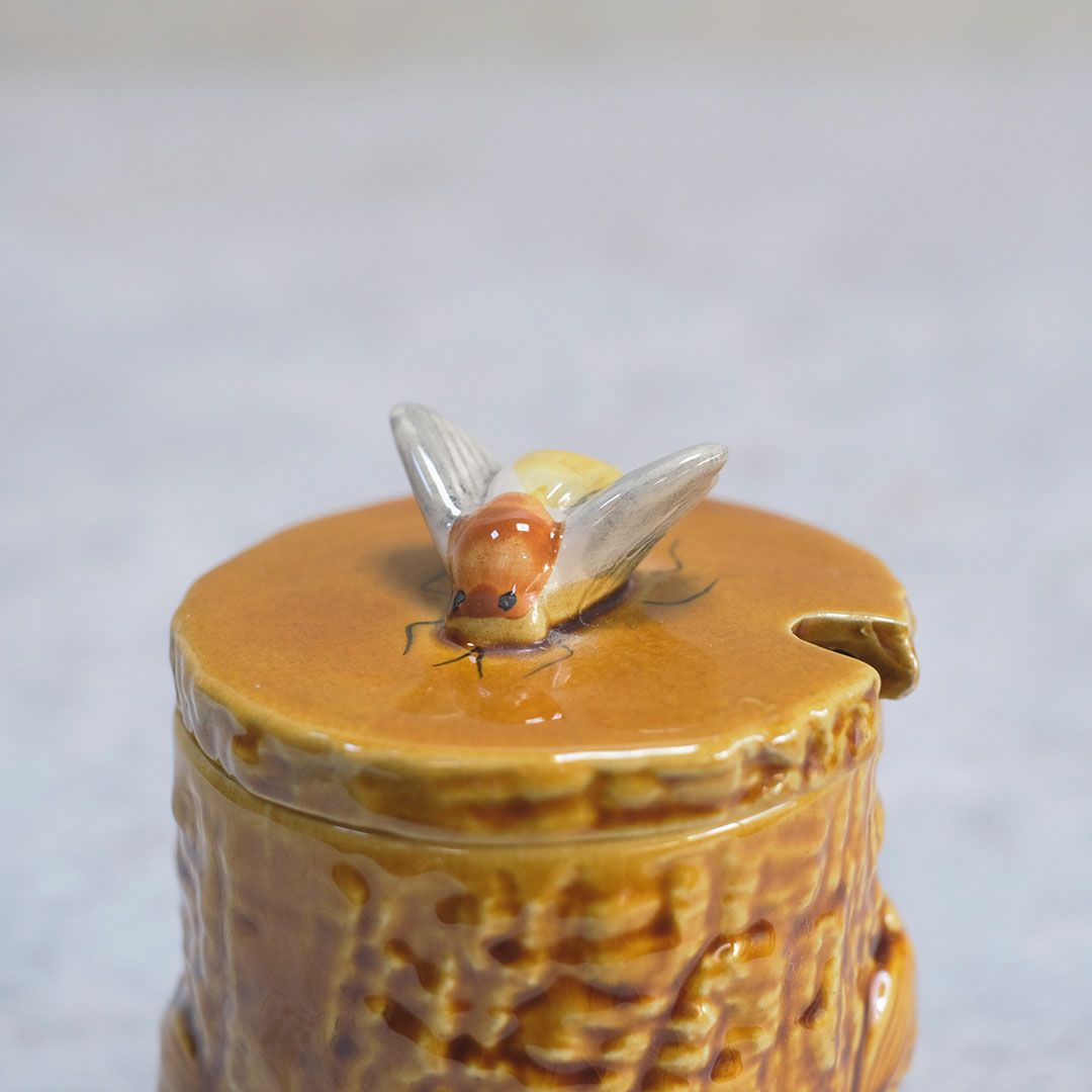 ヴィンテージ ハニーポット陶器の蜂蜜入れ キャニスター5