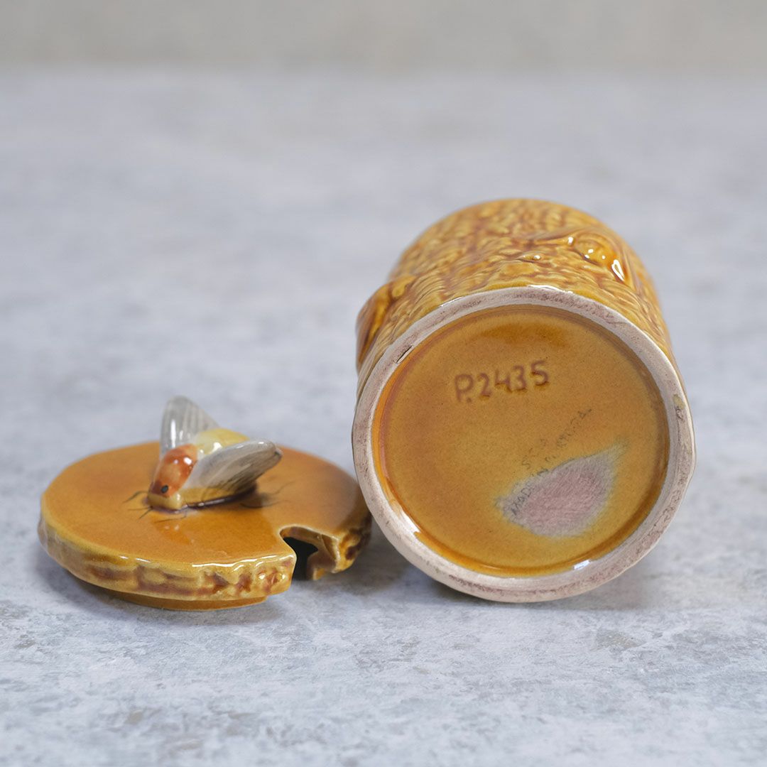 ヴィンテージ ハニーポット陶器の蜂蜜入れ キャニスター7