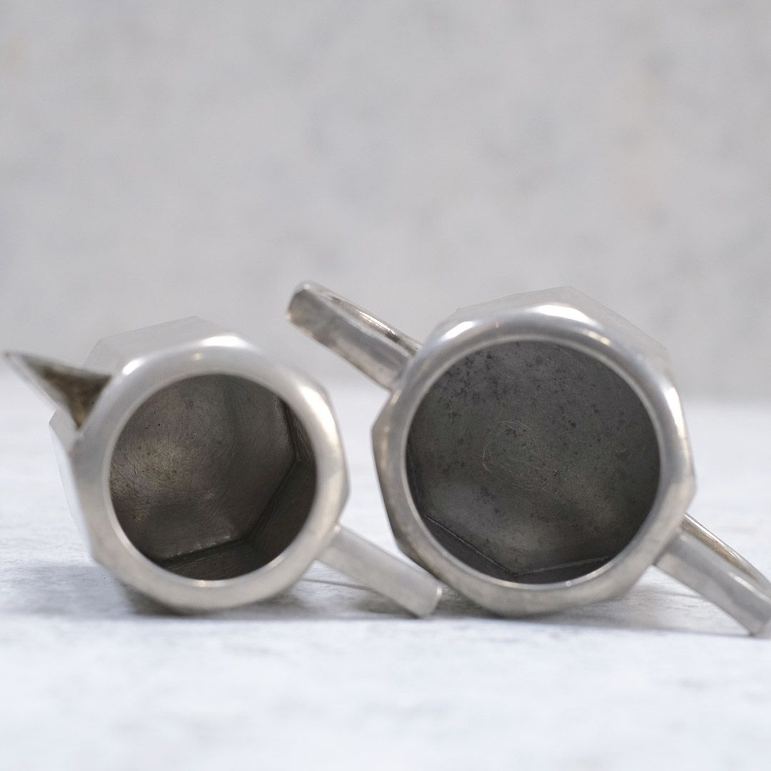 アンティークミルクポット シュガーボウル セット イギリス シルバープレート4