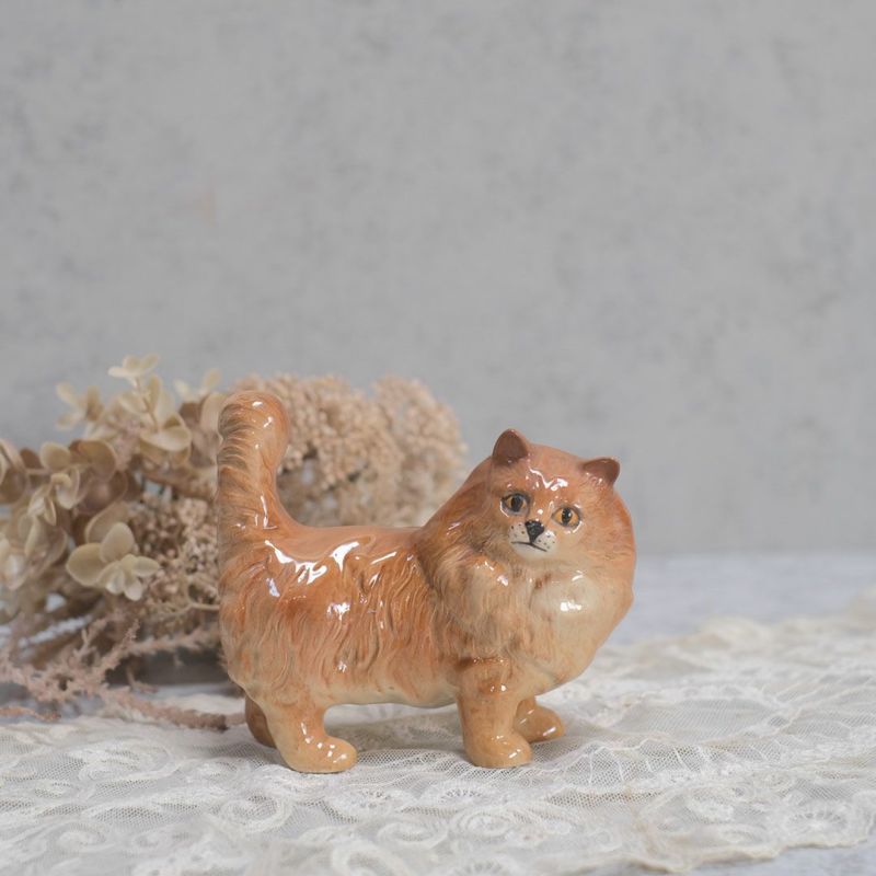 ヴィンテージフィギュリン 猫の置物 イギリス BESWICK
