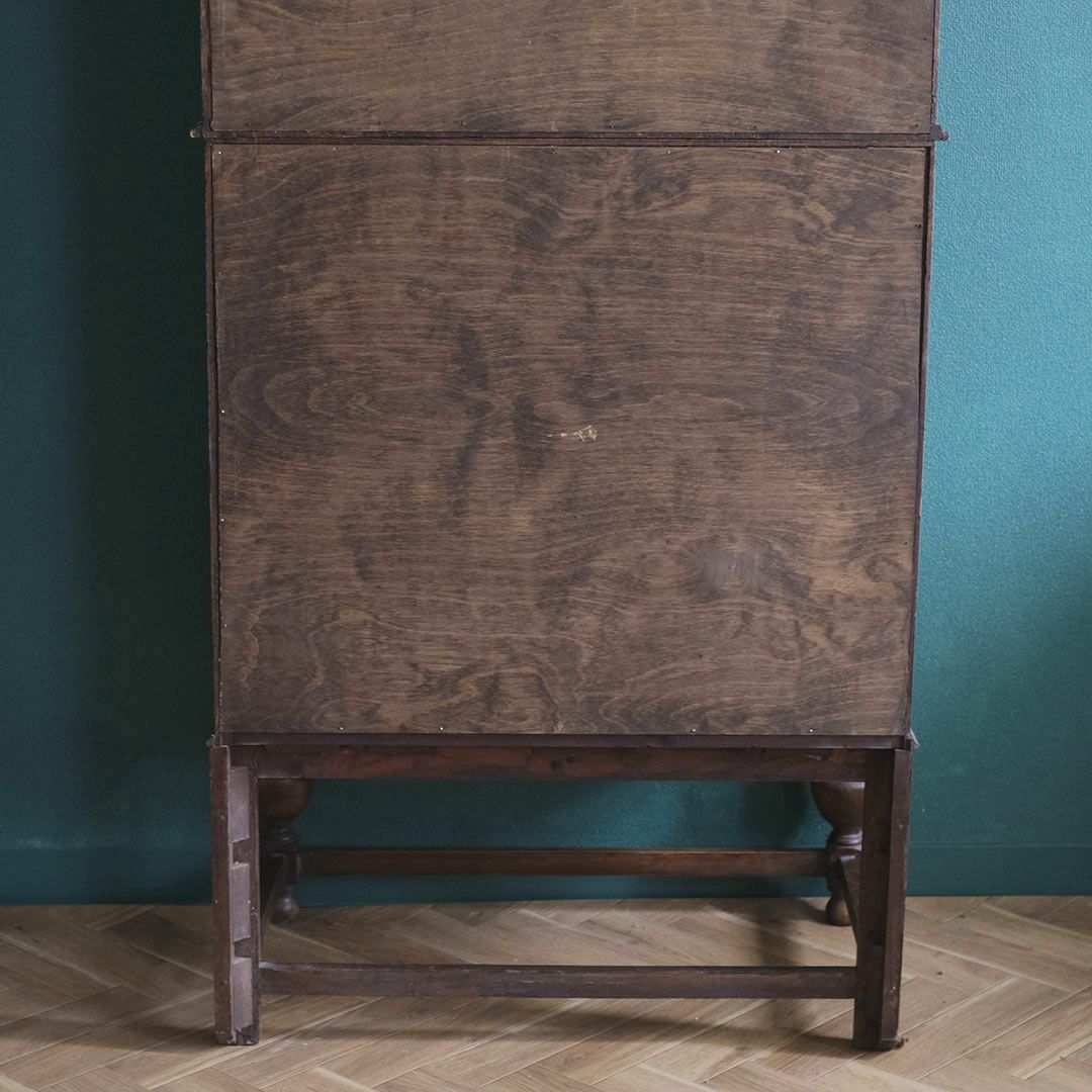 アンティーク ビューローブックケースD イギリス 本棚付きデスク/アンティーク家具