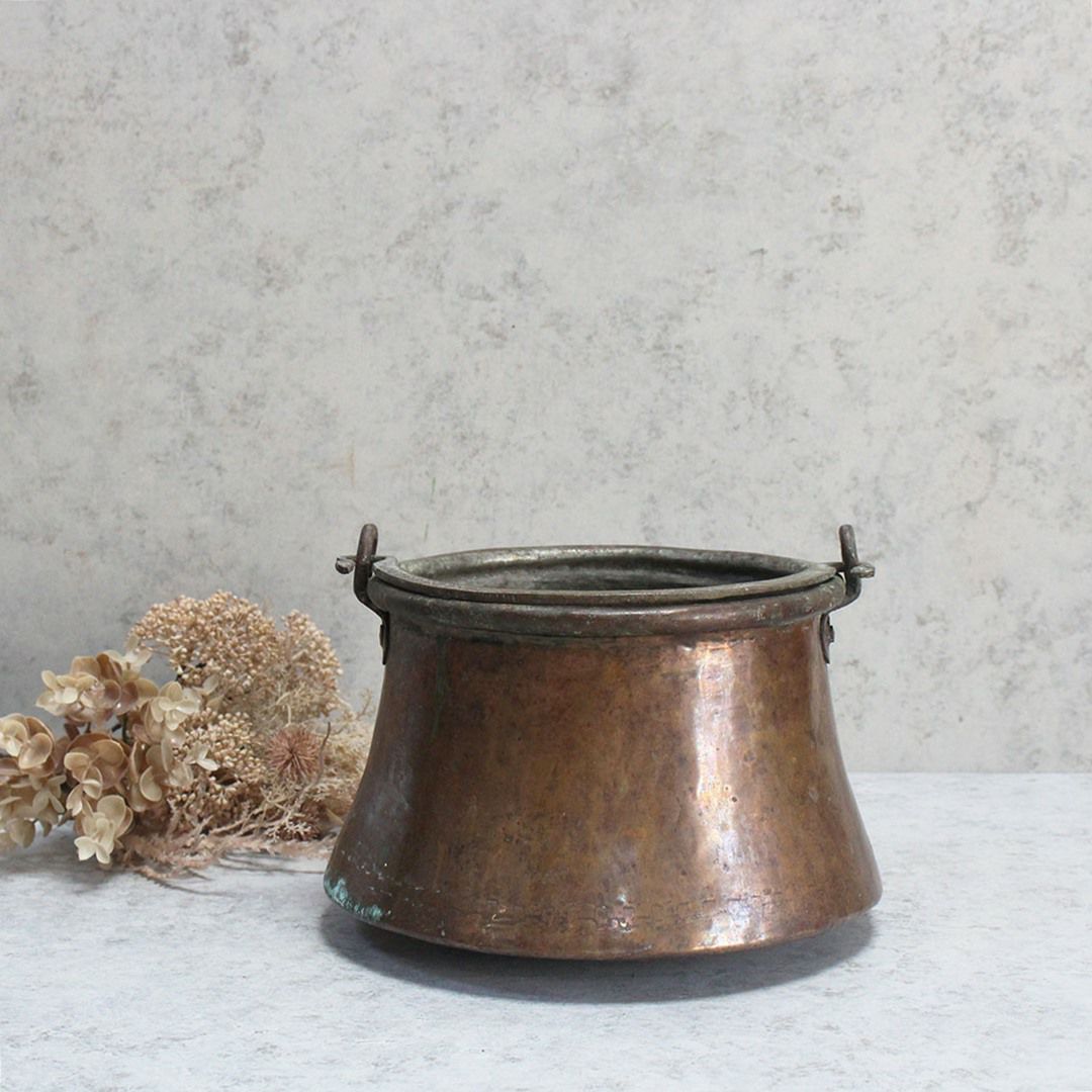 アンティーク 銅鍋 イギリス 19世紀 調理鍋 コールドロン01