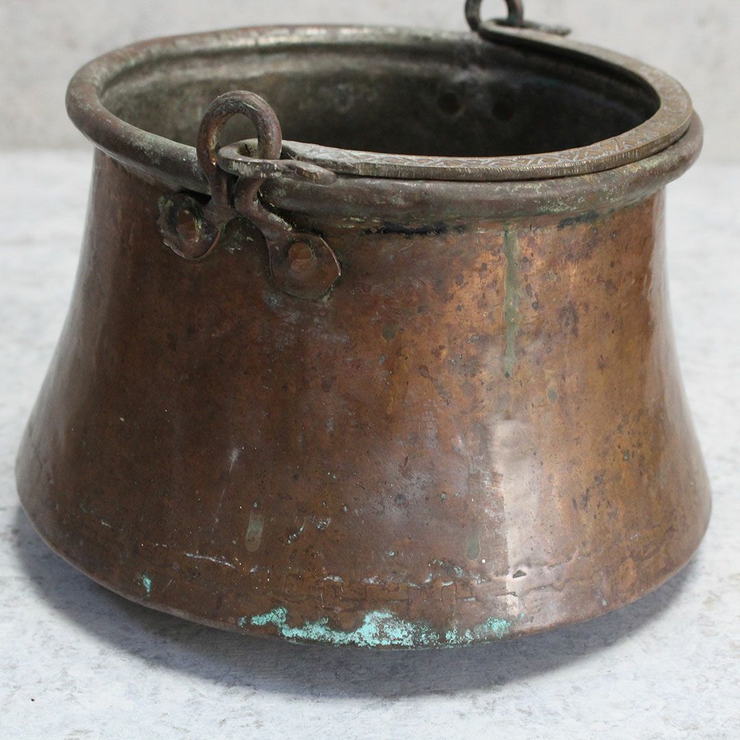 アンティーク 銅鍋 イギリス 19世紀 調理鍋 コールドロン