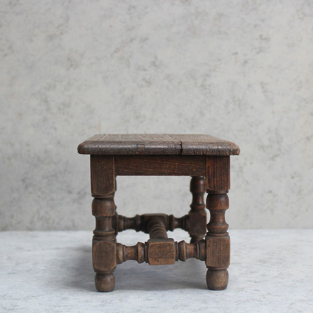 アンティークスツール フランス 濃い茶色天然木 アンティーク家具3