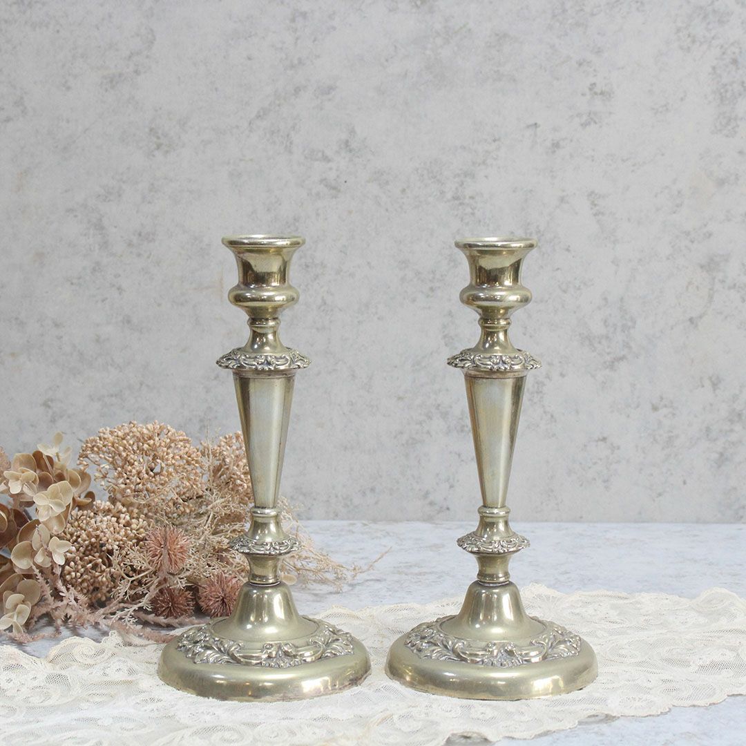 アンティークキャンドルスタンド 燭台ペア イギリス