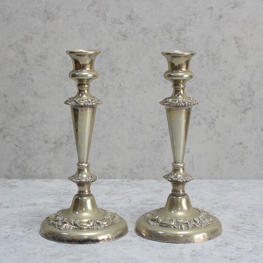 アンティークキャンドルスタンド 燭台ペア イギリス1