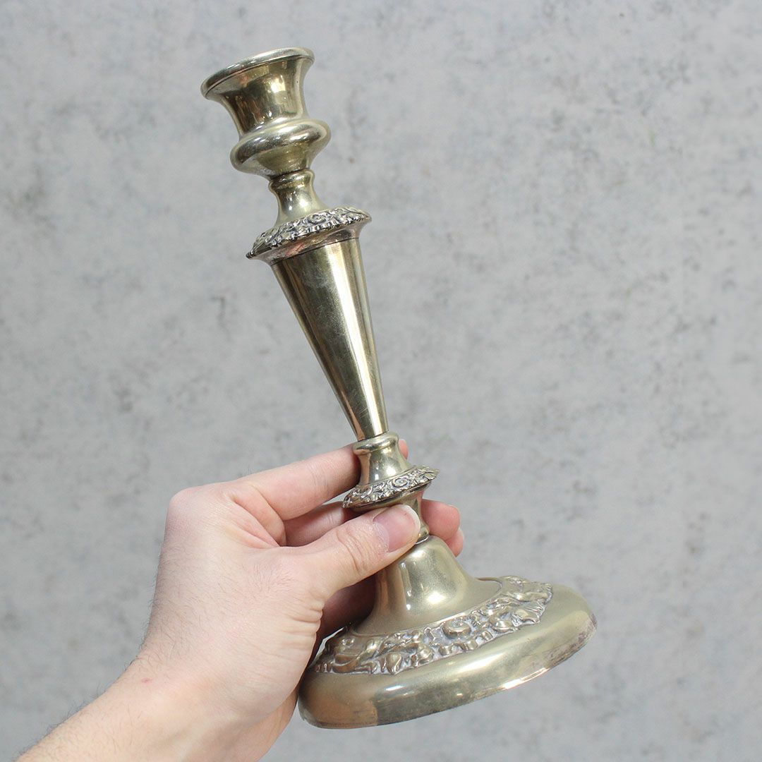 アンティークキャンドルスタンド 燭台ペア イギリス5