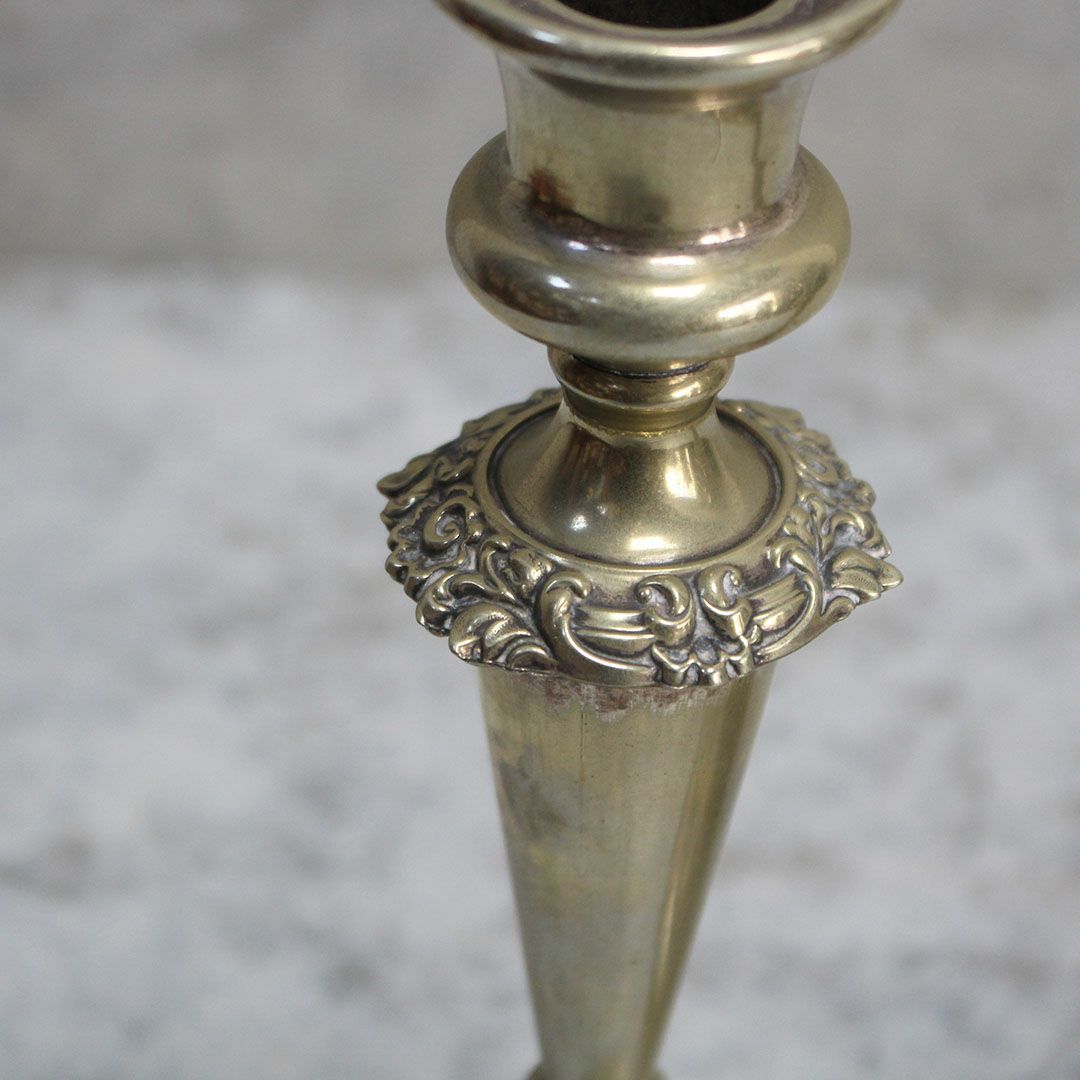 アンティークキャンドルスタンド 燭台ペア イギリス6