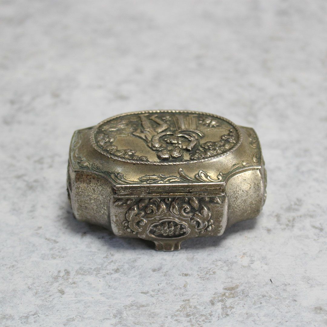 アンティークジュエリーボックス エタン 小物入れフランス 錫 アクセサリーケース3