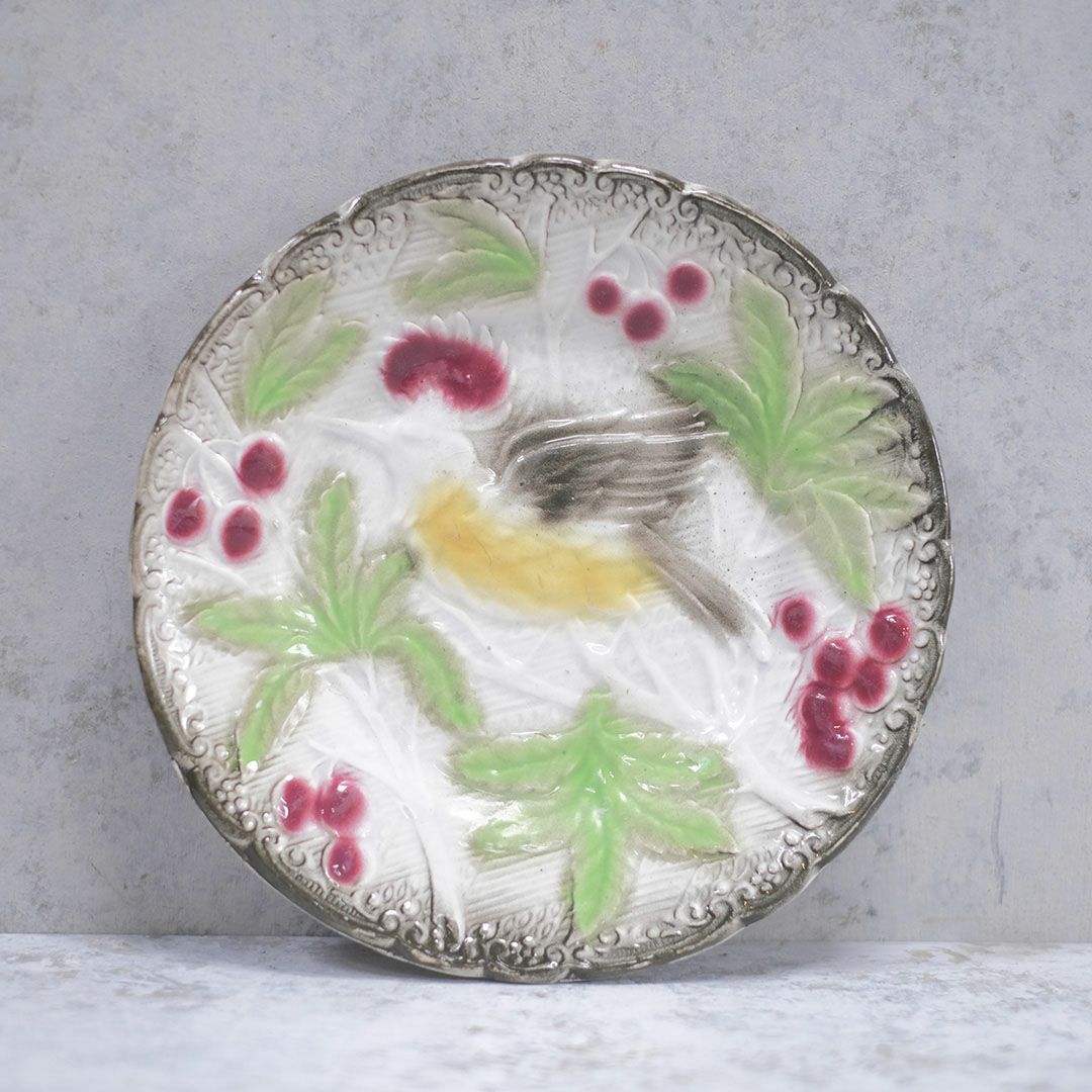 アンティークバルボティーヌプレート ロレーヌのマジョリカ焼き フレンチ・マジョリカ/アンティーク食器1