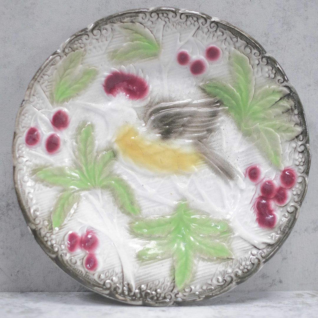 アンティークバルボティーヌプレート ロレーヌのマジョリカ焼き フレンチ・マジョリカ/アンティーク食器3