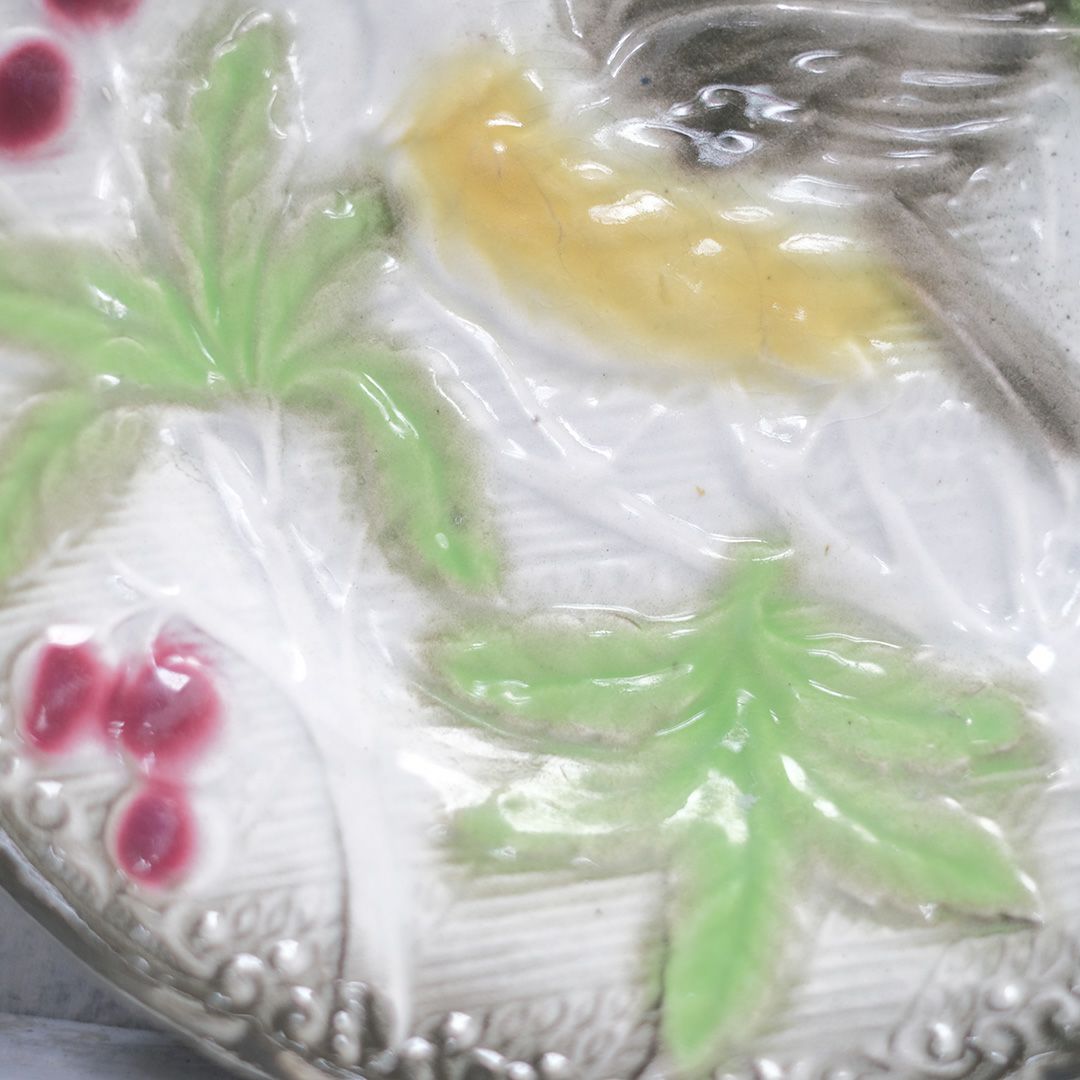 アンティークバルボティーヌプレート ロレーヌのマジョリカ焼き フレンチ・マジョリカ/アンティーク食器4