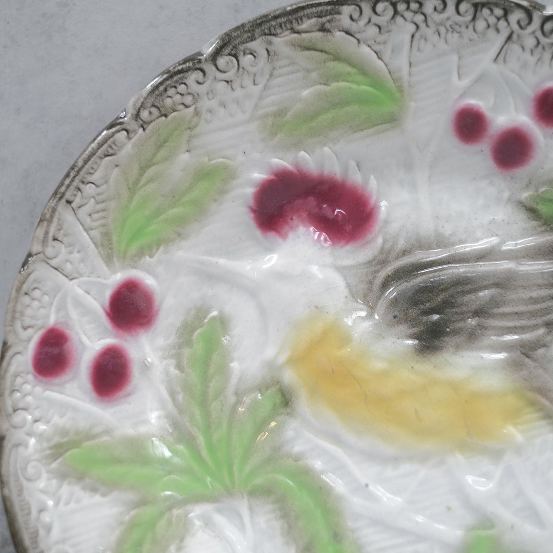 アンティークバルボティーヌプレート ロレーヌのマジョリカ焼き フレンチ・マジョリカ/アンティーク食器5