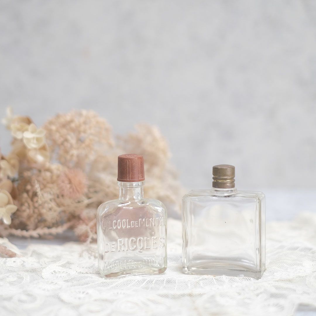 アンティークボトル フランス ガラスビン 古い小瓶