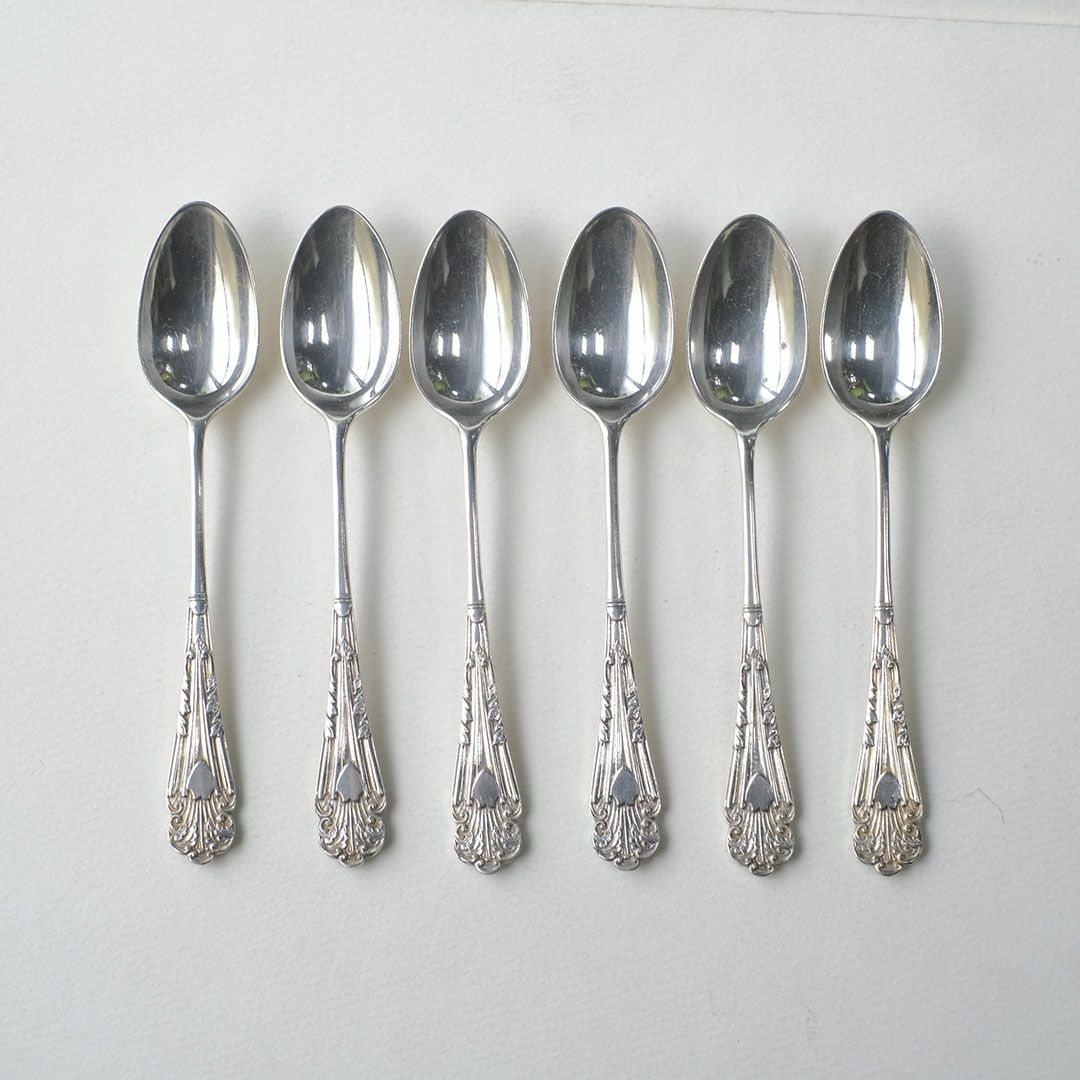 アンティーク コーヒースプーンセット ヴィクトリアン 専用箱付き シルバープレート イギリス