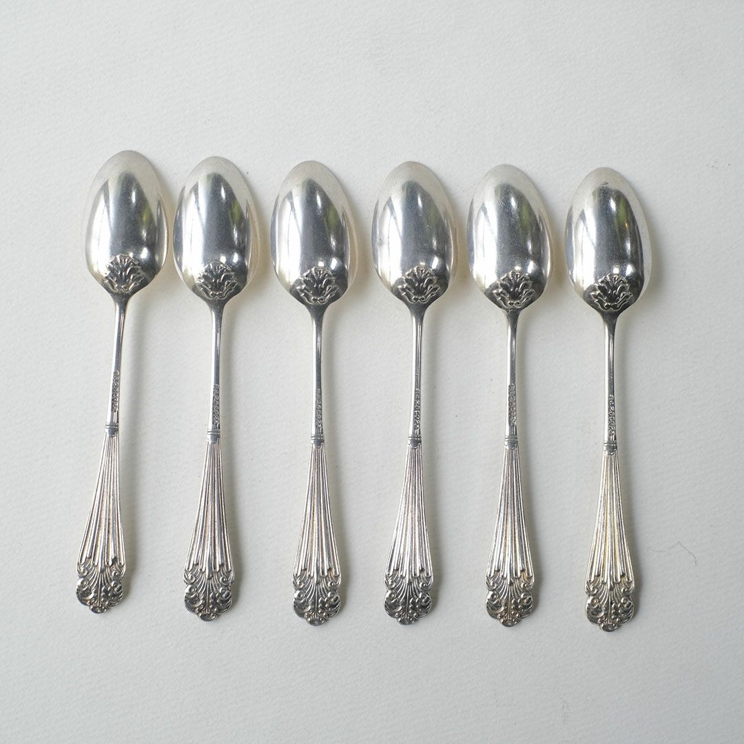 アンティーク コーヒースプーンセット ヴィクトリアン 専用箱付き シルバープレート イギリス