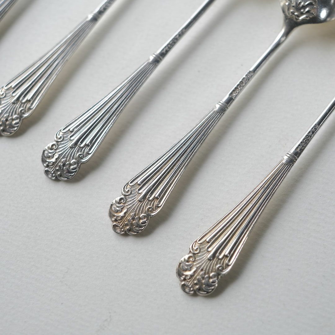 アンティーク コーヒースプーンセット ヴィクトリアン 専用箱付き シルバープレート イギリス