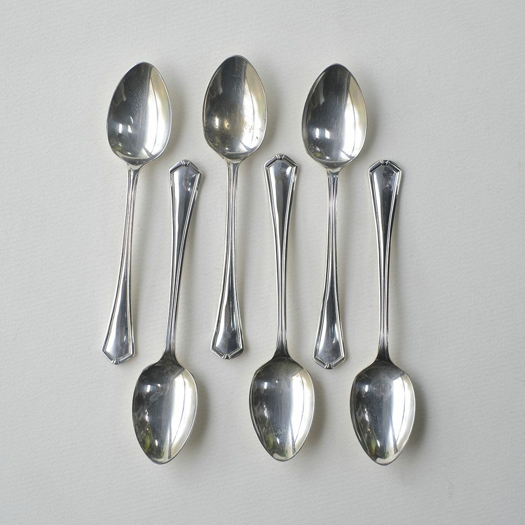 アンティーク コーヒースプーンセット エドワーディアン 専用箱付き シルバープレート イギリス