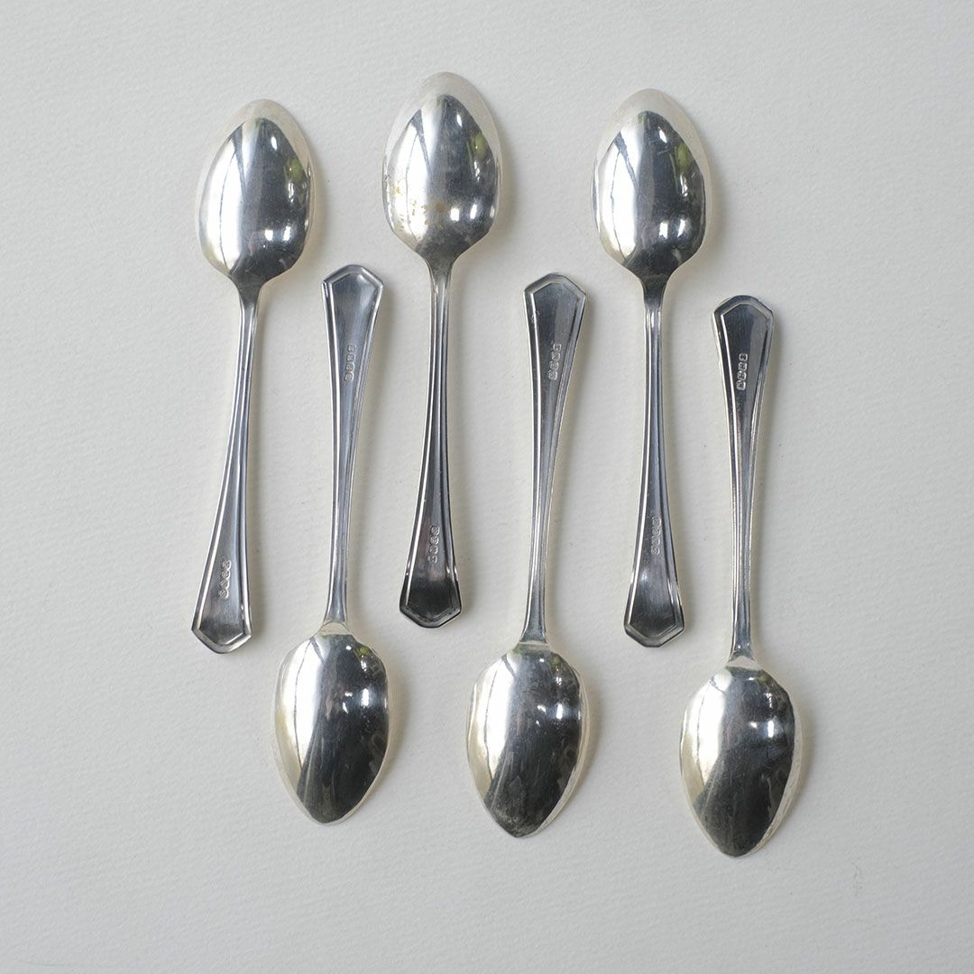 アンティーク コーヒースプーンセット エドワーディアン 専用箱付き シルバープレート イギリス