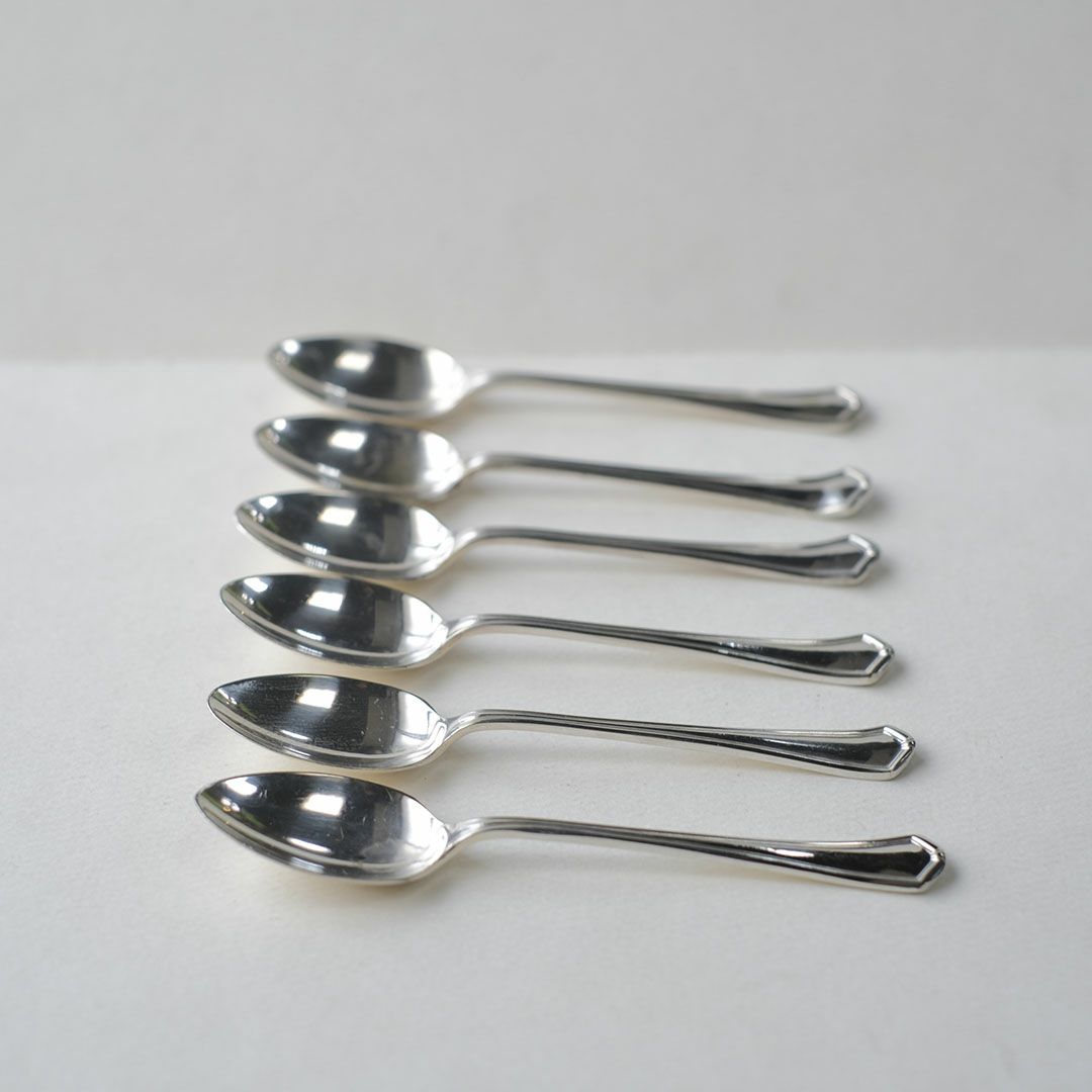 アンティーク コーヒースプーンセット エドワーディアン 専用箱付き シルバープレート イギリス