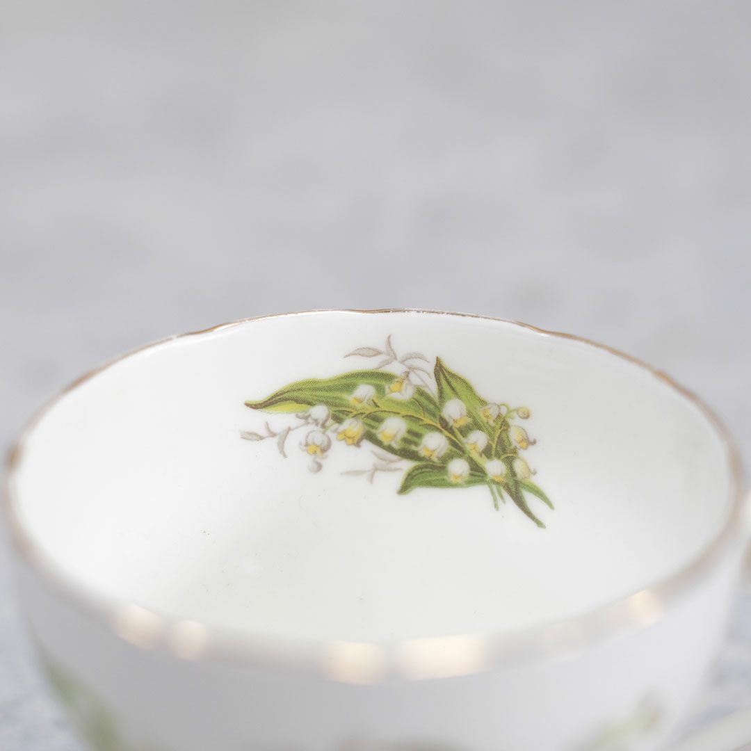 ヴィンテージティーカップトリオ イギリス 鈴蘭 リリー6