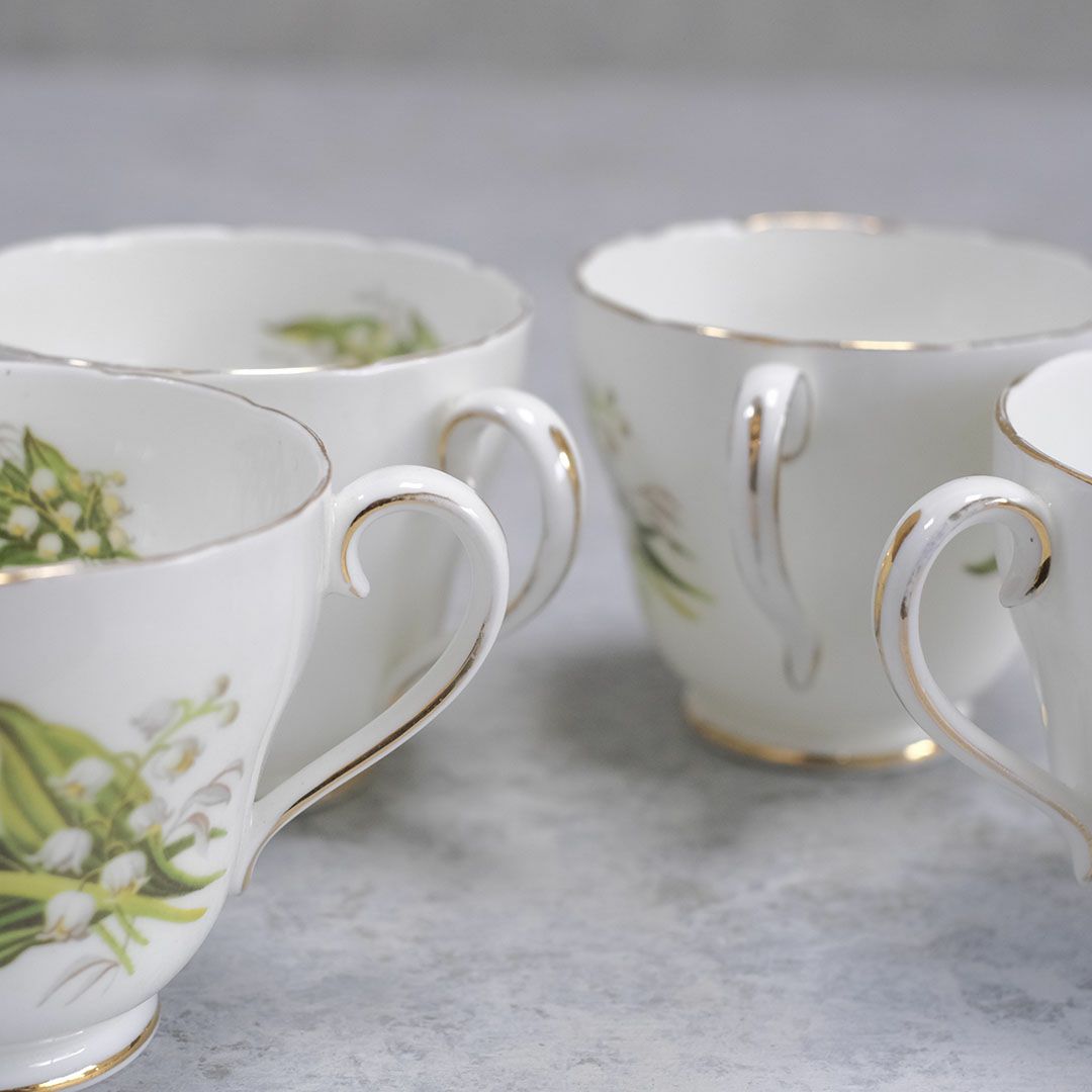 ヴィンテージティーカップトリオ イギリス 鈴蘭 リリー7