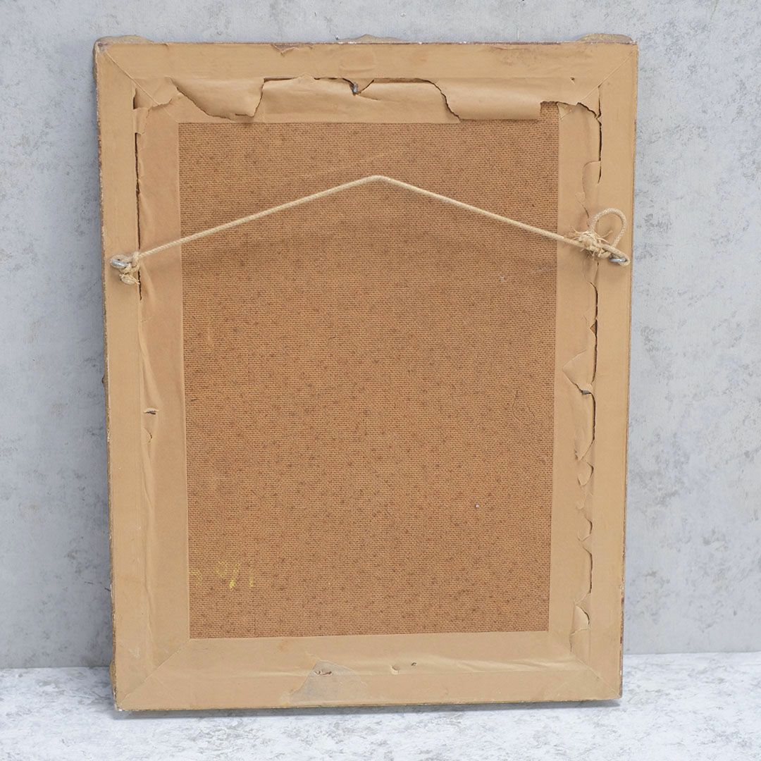 ヴィンテージオイルピクチャー 果物とデキャンタ イギリス 古い油絵6