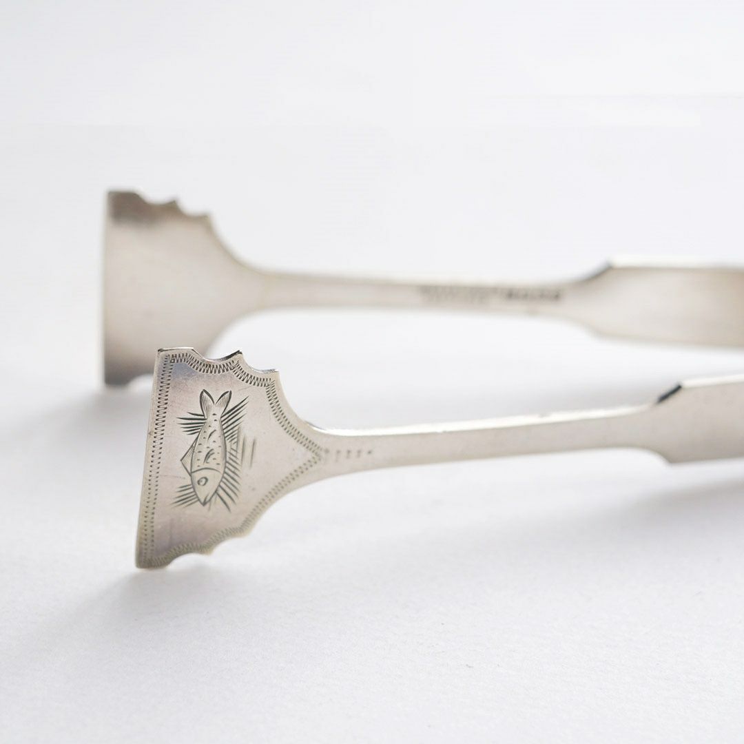 アンティークトング シルバープレート 魚装飾 イギリス3