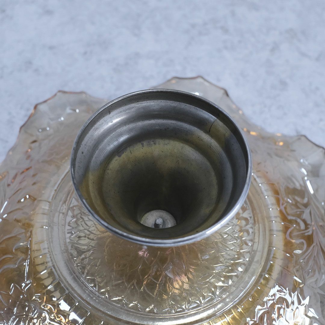 アンティークフルーツトレイ コンポート 脚付トレイ アンバー7