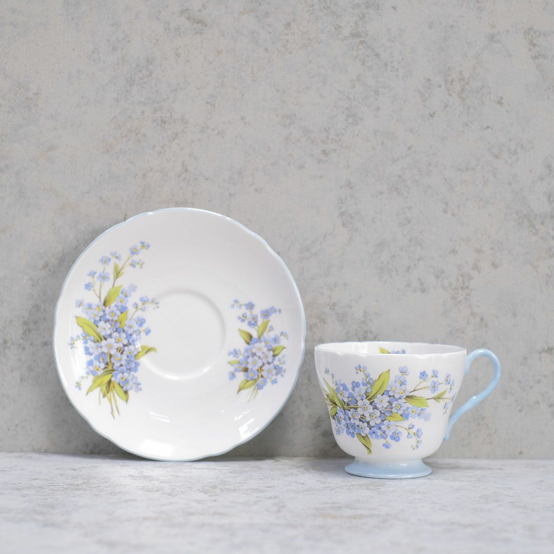 アンティークカップ＆ソーサー Shelley(シェリー)勿忘草 イギリス ティーカップ アンティーク食器05