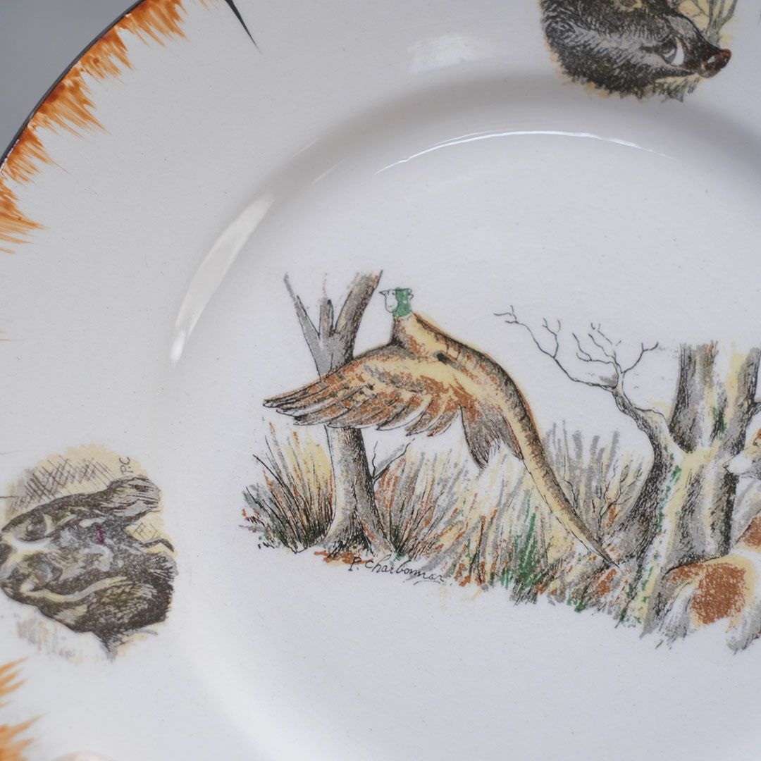 アンティークデザート皿 フランス LINCOLOR G.BRACHET アンティーク食器8