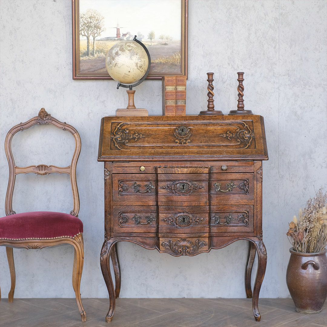 アンティーク ライティングビューロー ロココ フランス アンティーク家具 19世紀