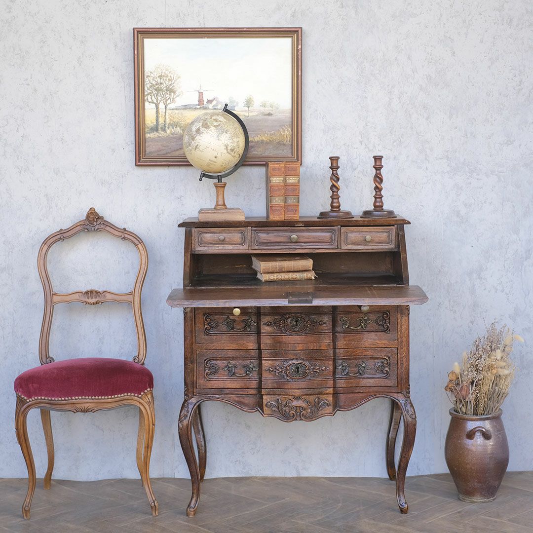 アンティーク ライティングビューロー ロココ フランス アンティーク家具 19世紀1