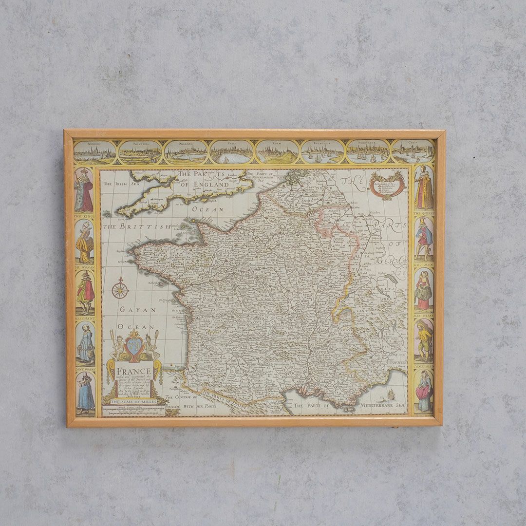 ヴィンテージ マップピクチャー 地図 絵 イギリス