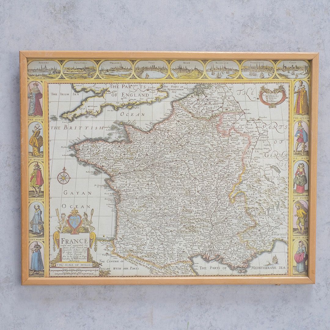 ヴィンテージ マップピクチャー 地図 絵 イギリス