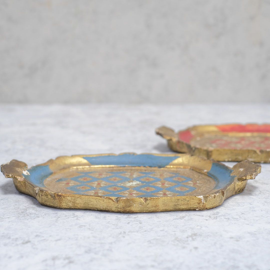 ヴィンテージ フローレンタイントレイ イタリア フィレンツェトレイ Sサイズ5