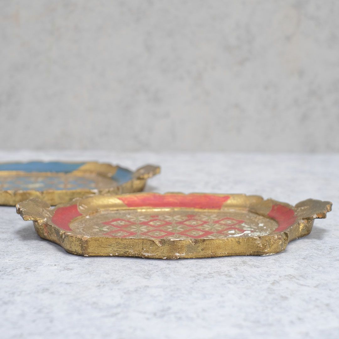 ヴィンテージ フローレンタイントレイ イタリア フィレンツェトレイ Sサイズ6