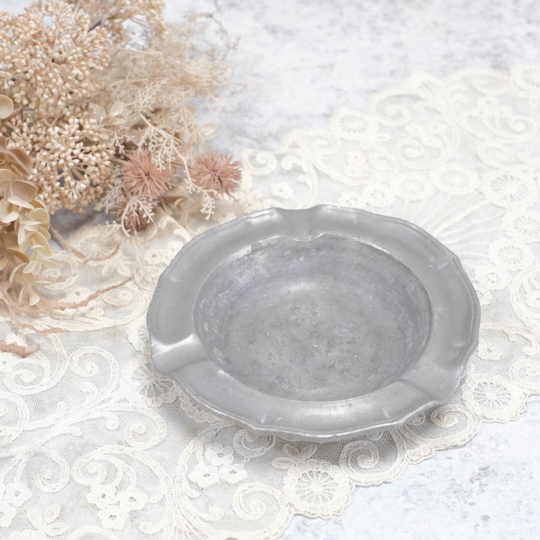 アンティーク エタンアシュトレイ 灰皿 フランス 錫