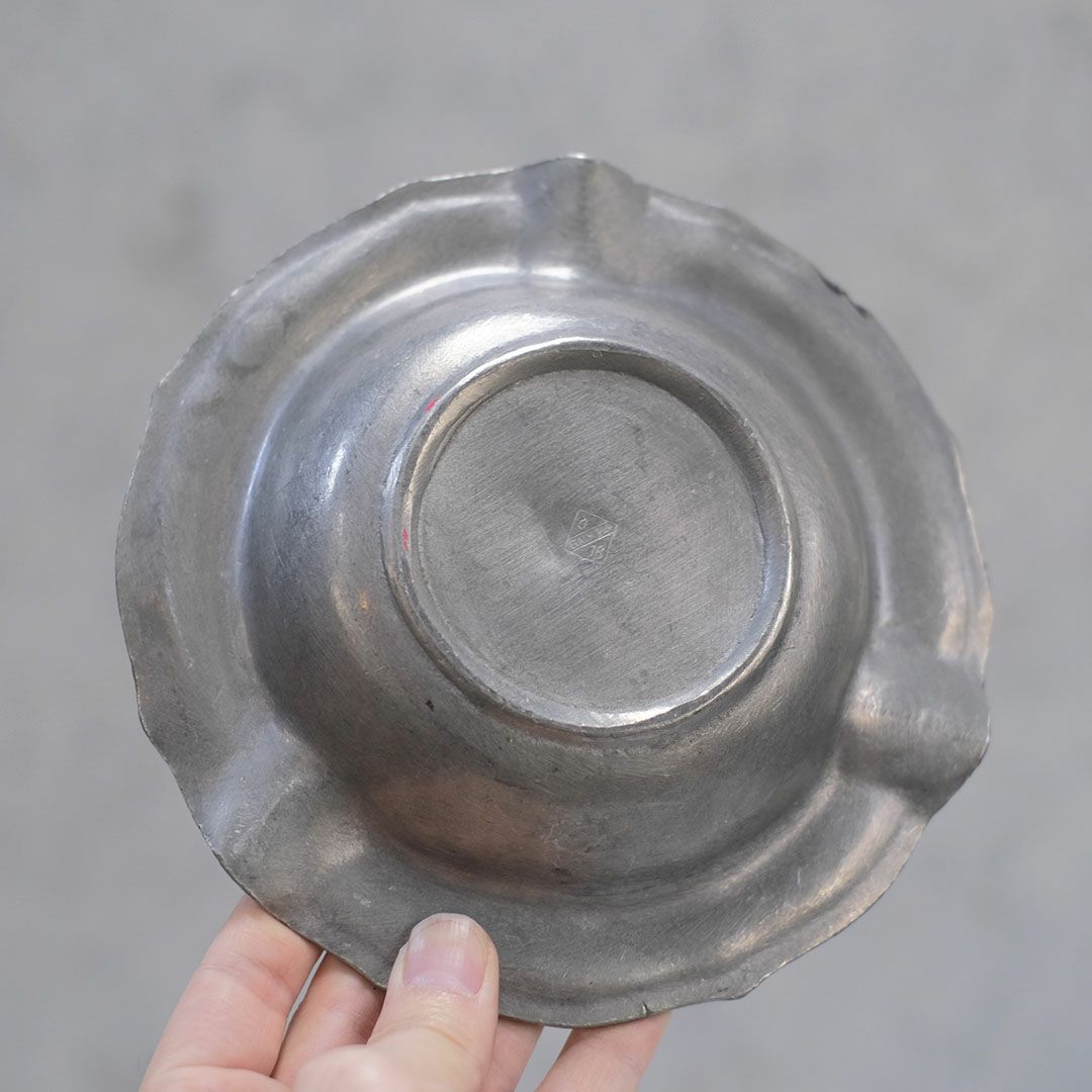 アンティーク エタンアシュトレイ 灰皿 フランス 錫4