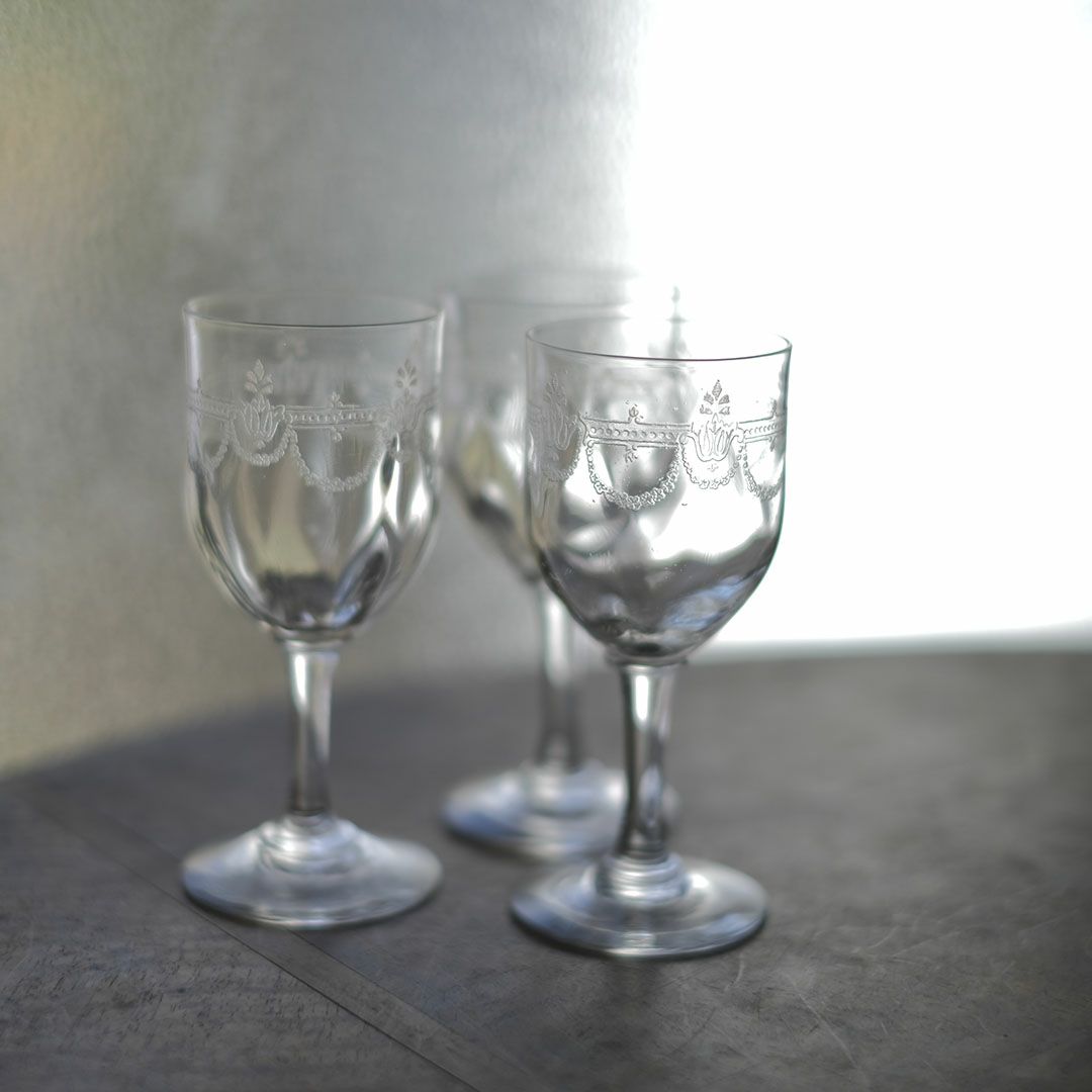 ヴィンテージグラス シェリーグラス 食前酒 フランス