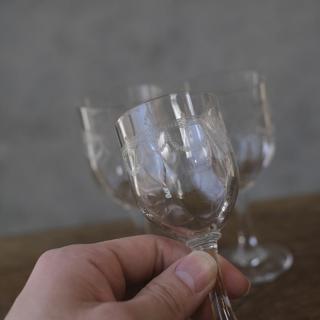 ヴィンテージグラス シェリーグラス 食前酒 フランス3