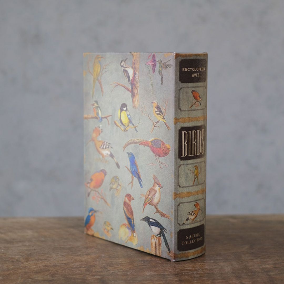 ブックボックス 鳥図鑑 アンティーク洋書風小物入れ3