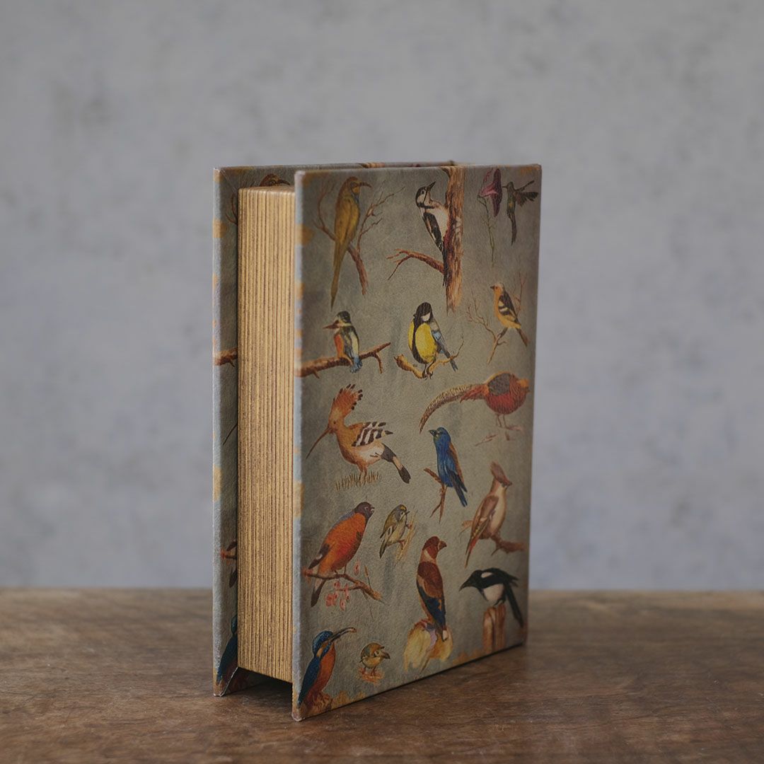 ブックボックス 鳥図鑑 アンティーク洋書風小物入れ4