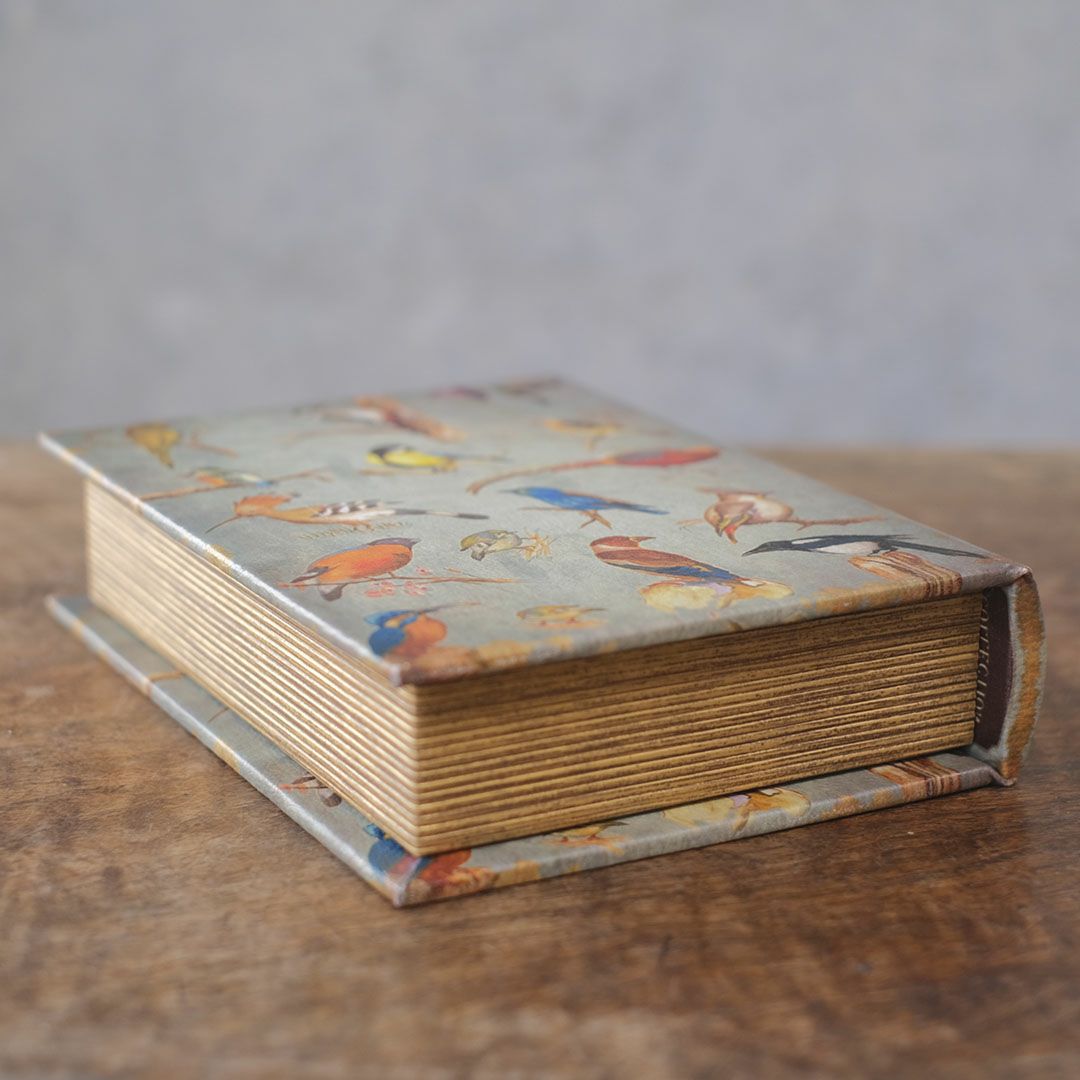 ブックボックス 鳥図鑑 アンティーク洋書風小物入れ5